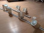 Spots voor Professionele Winkelverlichting met rails, Metaal of Aluminium, Wit, Ophalen of Verzenden, Zo goed als nieuw