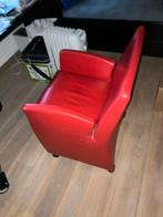 Strässle Burofauteuil Rood Leer, Huis en Inrichting, Fauteuils, Ophalen, Gebruikt, Minder dan 75 cm, Leer