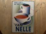 Reclamebord Van Nelle voor Koffie Thee Jean Walther 49x34, Verzamelen, Merken en Reclamevoorwerpen, Ophalen of Verzenden, Gebruikt
