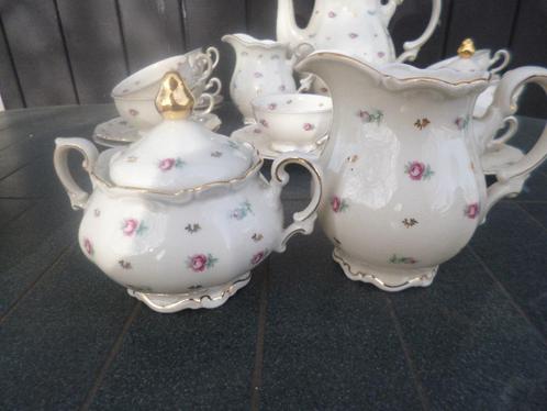 Roomstel Mitterteich Bavaria met roze knop roosjes, Antiek en Kunst, Antiek | Servies los, Ophalen of Verzenden