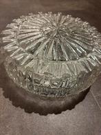 Vintage glazen plafondlamp / plaffoniere glas, Huis en Inrichting, Lampen | Plafondlampen, Ophalen of Verzenden, Zo goed als nieuw