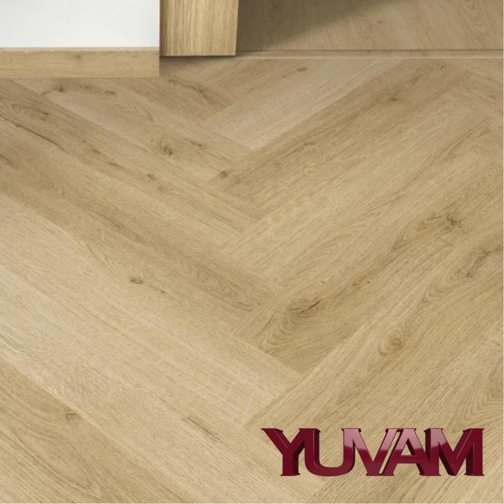 Nergens Goedkoper: PVC Visgraat KLIK Laagste Prijs in NL, Huis en Inrichting, Stoffering | Vloerbedekking, Nieuw, Laminaat, Wit