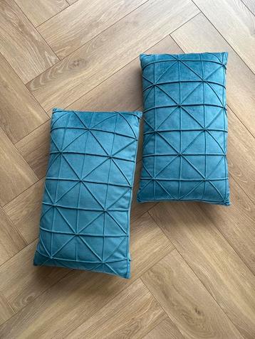 Blauwe sier kussens 45x25 beschikbaar voor biedingen