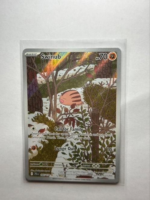 Pokemon Swinub (165) x2, Hobby en Vrije tijd, Verzamelkaartspellen | Pokémon, Zo goed als nieuw, Losse kaart, Ophalen of Verzenden