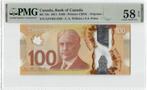 Canada 100 Dollars 2011 AUnc Polymer PMG 58 EPQ, Ophalen of Verzenden, Noord-Amerika, Los biljet