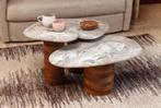 Dutchbone Suki Set van 3 Salontafels organisch | €333, nu, Rond, Nieuw, Dutchbone, Minder dan 50 cm