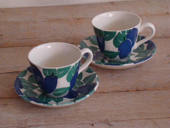 Kop-en-schotels, Engels, Grindley, GARDEN FRUITS, als nieuw, Antiek en Kunst, Antiek | Servies los, Ophalen of Verzenden