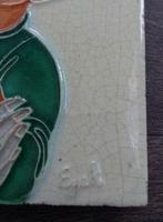 Om 1935 - 1940 GROTE Westraven Tegel Maria met Kind EYCK, Antiek en Kunst, Ophalen of Verzenden