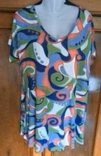 NIEUW pracht groen/paars tinten A-Lijn tuniek maat 46, Verzenden, Blouse of Tuniek, Nieuw, MJ Style
