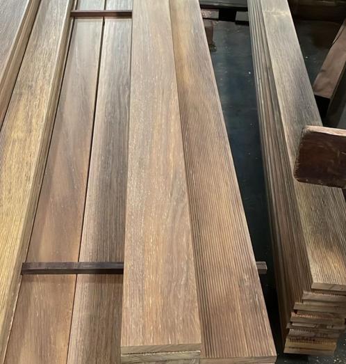 Merbau hardhouten vlonderplanken - Terrasdelen 25x145mm, Tuin en Terras, Terrasdelen en Vlonders, Nieuw, Hout, Ophalen of Verzenden