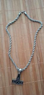 Roestvrij stalen hanger + ketting, Verzenden, Nieuw, Zilver, Overige materialen