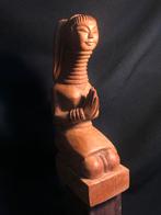 Kayan Vrouw Beeldje - Myanmar Houtsnijwerk, Ophalen of Verzenden