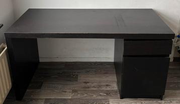 Ikea Malm Desk - Black, 140x65 - afbeelding 1