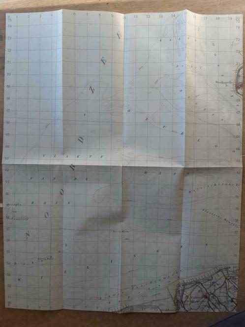 047 / cadzand en Noordzee Stafkaart uit 1940 WOII, Boeken, Atlassen en Landkaarten, Zo goed als nieuw, Landkaart, Nederland, 1800 tot 2000