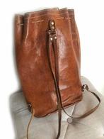 Leren tas / rugzak vintage bruin 100% echt leer, Sieraden, Tassen en Uiterlijk, Tassen | Damestassen, Overige typen, Gebruikt