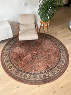 Oosters vloerkleed rond roze 200cm doorsnee vintage Perzich, Huis en Inrichting, Stoffering | Tapijten en Kleden, Ophalen, Zo goed als nieuw