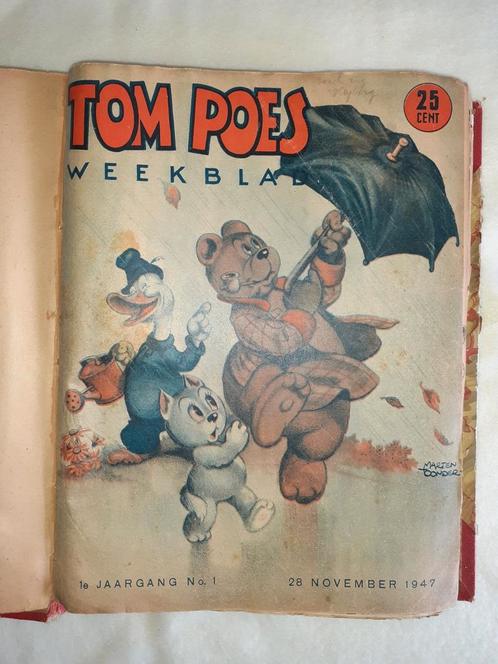 Tom Poes Weekblad. 1e jaargang 1947-1948, ingebonden., Verzamelen, Tijdschriften, Kranten en Knipsels, Tijdschrift, Nederland