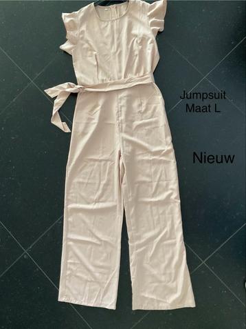 Nieuwe Crème Jumpsuit - Maat L beschikbaar voor biedingen
