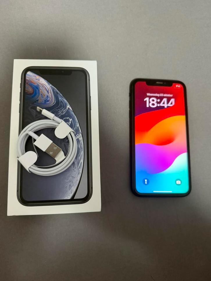 Apple Iphone XR - 100% - garantie, Telecommunicatie, Mobiele telefoons | Apple iPhone, Zo goed als nieuw, 64 GB, Zwart, Ophalen of Verzenden