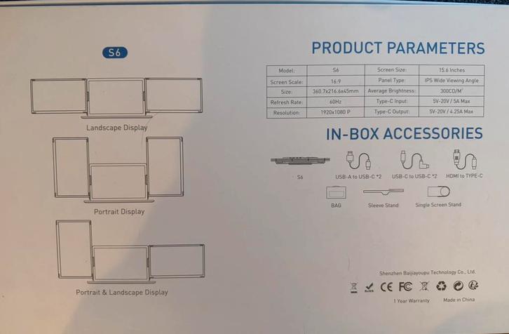 Portable monitoren, Computers en Software, Monitoren, Zo goed als nieuw, 60 Hz of minder, IPS, Full HD, Ophalen