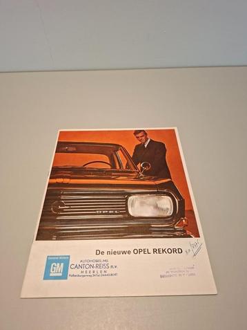 BROCHURE/FOLDER OPEL REKORD 1966 beschikbaar voor biedingen