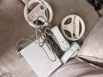 Nintendo Wii met 2 controllers en stuurwielen, Ophalen, Gebruikt, Met 2 controllers, Met stuurtje