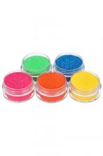 Glitter Set for glitter tattoo 5 x5ml  Fluor - Neon - ACTIE, Ophalen of Verzenden, Nieuw, Overige typen, Overige
