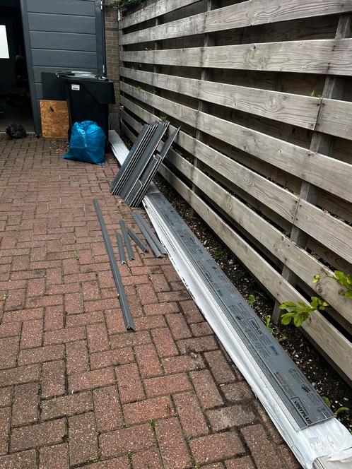 Restmateriaal Vinyplus rondkantpaneel RAL 7012 basaltgrijs, Doe-het-zelf en Verbouw, Platen en Panelen, Nieuw, Overige materialen
