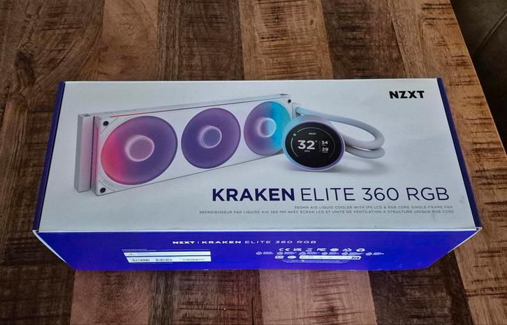 NZXT Kraken Elite 360 RGB White 2024, Computers en Software, Computerkoelers, Zo goed als nieuw, Waterkoeling, Ophalen of Verzenden