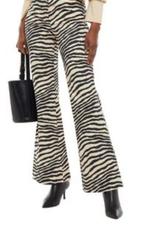 Malene Birger zebra print flare broek, Maat 38/40 (M), Verzenden, Zwart, Lang