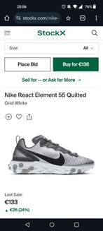 Nike react element 55 prm - silver - nieuw, Nieuw, Ophalen of Verzenden, Sneakers of Gympen, Nike