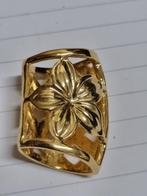 sjaalring goud kleurig met bloem, Ophalen of Verzenden