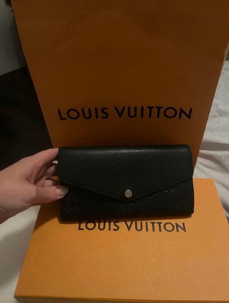 Louis Vuitton Sarah Wallet - Empreinte Leer, Overige merken, Zwart, Ophalen of Verzenden, Zo goed als nieuw