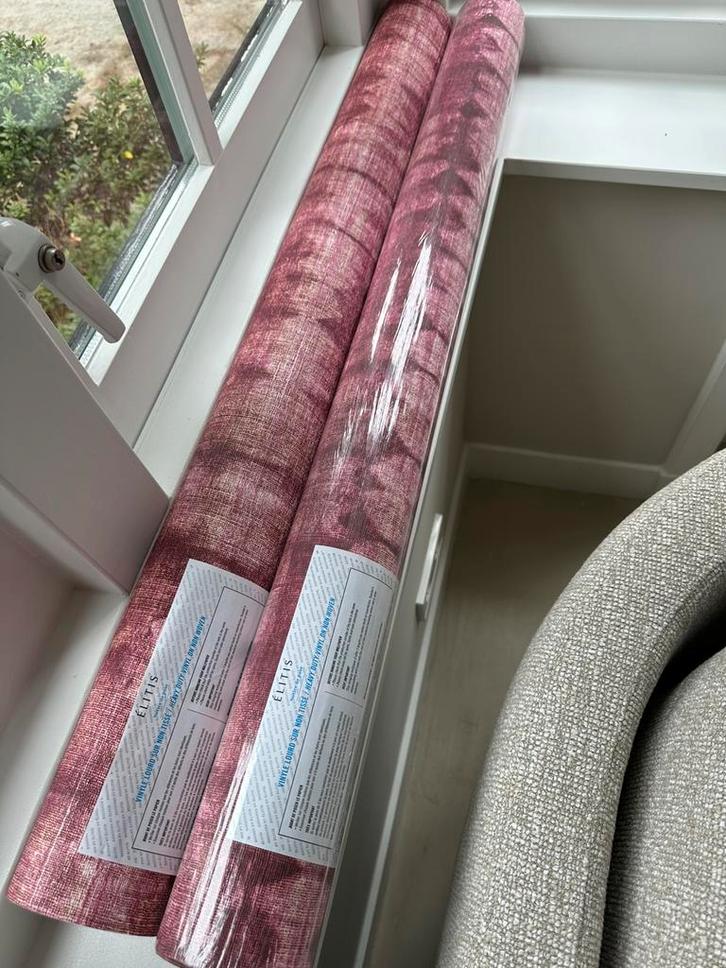 Élitis behang roze, Huis en Inrichting, Stoffering | Behang, Roze, 10 tot 25 m², Ophalen