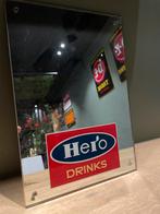 Vintage Hero Drinks Spiegel, Verzamelen, Merken en Reclamevoorwerpen, Ophalen of Verzenden, Gebruikt, Reclamebord