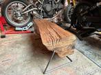 industrieel oud eiken salon/bijzet tafeltje., Ophalen, 50 tot 100 cm, Eikenhout, Nieuw