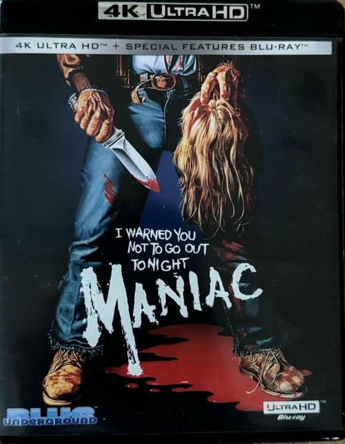 Maniac (4K Blu-ray, US-uitgave), Cd's en Dvd's, Blu-ray, Zo goed als nieuw, Horror, Ophalen of Verzenden