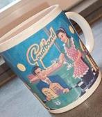 Vintage Koffiemok Friesche Vlag Goudband – Jaren '50 Diner S, Ophalen of Verzenden, Gebruikt