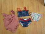 Pakketje Zwemkleding mt 74 - badpak + bikini + bikinibroekje, Meisje, Badpak, Ophalen of Verzenden, Zo goed als nieuw