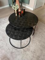 Unieke bijzondere ronde salontafel set massief ijzer, Ophalen, Rond, 50 tot 100 cm, Zo goed als nieuw