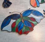 Glas in lood ijsvogel 
vogel raamdecoratie ., Antiek en Kunst, Curiosa en Brocante, Ophalen of Verzenden