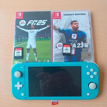 Nintendo Switch Lite + FIFA 23 + EAFC 25 + 128GB SD beschikbaar voor biedingen