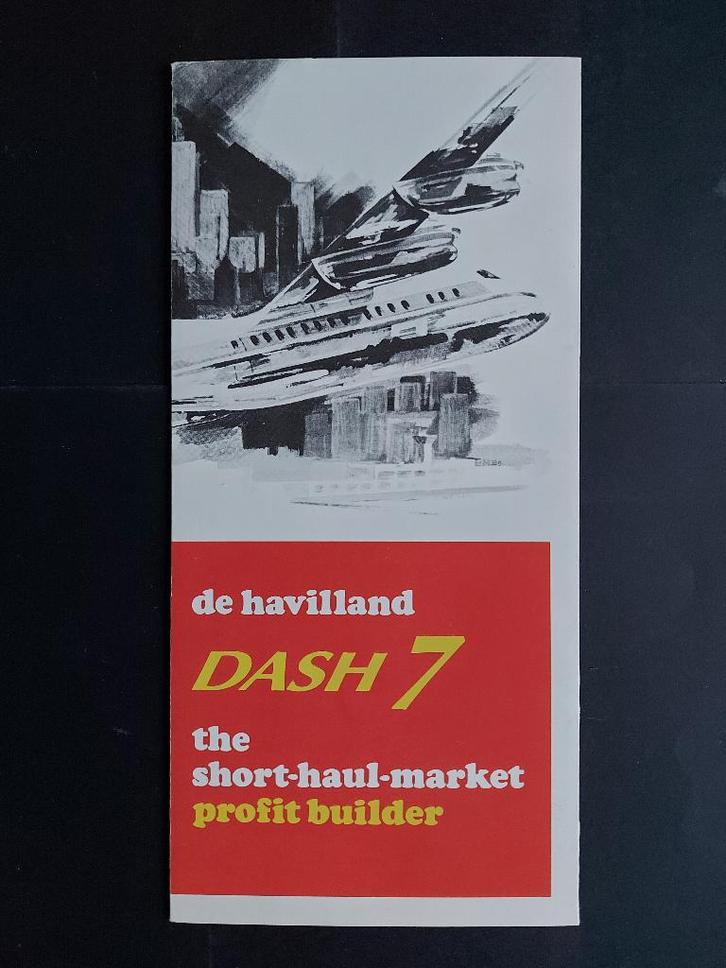Folder van de De Havilland Dash 7 (N165), Verzamelen, Luchtvaart en Vliegtuigspotten, Gebruikt, Boek of Tijdschrift, Ophalen of Verzenden