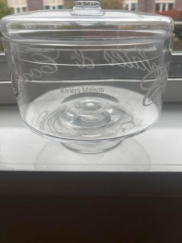 Riviera Maison Schaal met Deksel - Glas beschikbaar voor biedingen