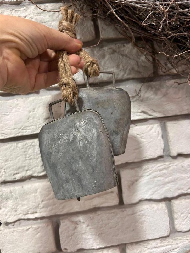 Set zinken koebellen kerst decoratie, Diversen, Kerst, Nieuw, Ophalen of Verzenden