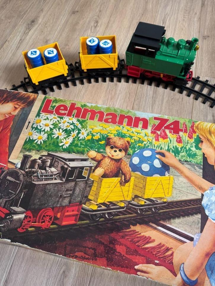 Lehmann trein vintage compleet met doos uit 1974, Hobby en Vrije tijd, Modeltreinen | H0, Zo goed als nieuw, Gelijkstroom, Overige merken