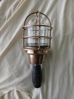 Bronzen kooilamp hanglamp antiek scheepslamp, Ophalen of Verzenden