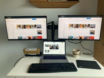 nowstyl bureau, ergonisch stoel, monitors dell newstar it  beschikbaar voor biedingen