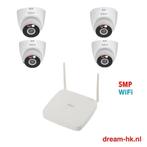 5MP Dahua IP Wifi set/NVR + 4x 5MP camera, Ophalen of Verzenden, Nieuw, Buitencamera