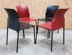 66 x Terrasstoelen kunststof stoelen terras horeca bistro, Kunststof, Zwart, Ophalen of Verzenden, Zo goed als nieuw